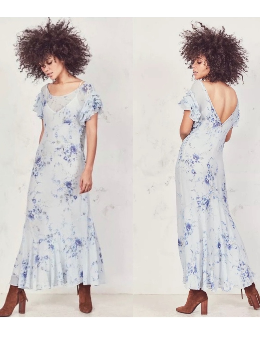 LoveShackFancy Sloane Dress Silk Maxi